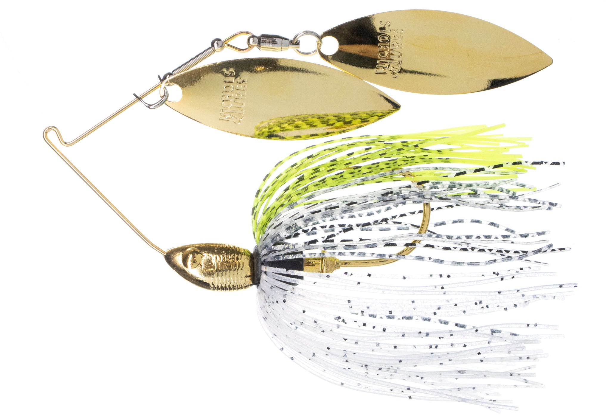 black and yellow aggravator double blade fishing lure Nichols Lures Catalyst – Spinnerbaiting for Vegetation and Shallow Cover – The Fishing Factory